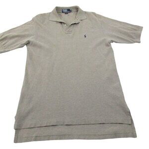 Polo Ralph Lauren Polo Shirt Mens M Olive Green Golf Performance High Low Slit